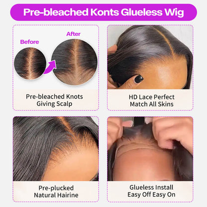 Shanna Bob HD Wig Wear & Go — 6×6 Pre-cut Wig — Virgin Luxury Hair