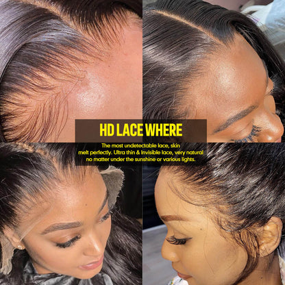 Honey Blonde Highlight HD Glueless Wig — 6x6 Pre-cut Wig — Virgin Luxury Hair