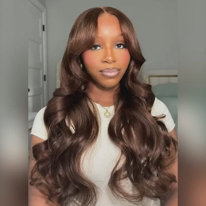 Tina Dark Brown HD Glueless Wig Wear & Go — 6x6 Pre-cut Wig — Virgin Luxury Hair